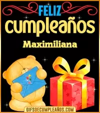 GIF Tarjetas animadas de cumpleaños Maximiliana